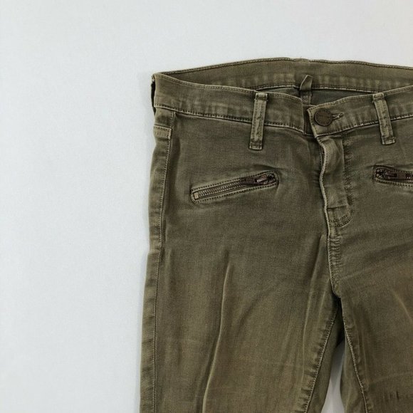 34N 118W Pants Women's 27 Olive Green Skinny Utility SOHO Zip Stiletto Size 27 - Picture 5 of 11